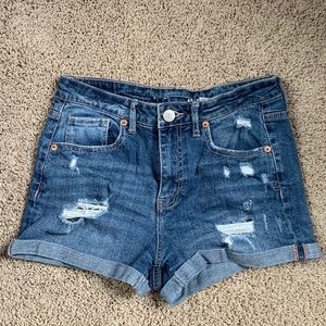 Aeropostale high waisted ripped jean shorts